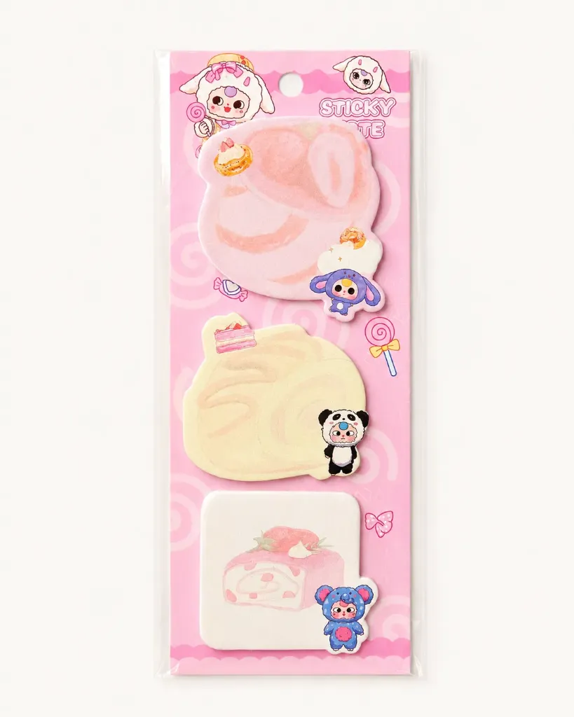 Kawaii Sticky Notes Set – 3 Pads
