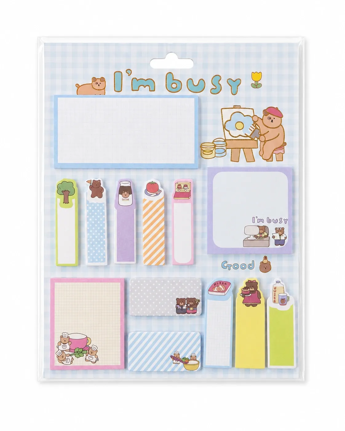 I’m Busy Sticky Notes Set – Blue