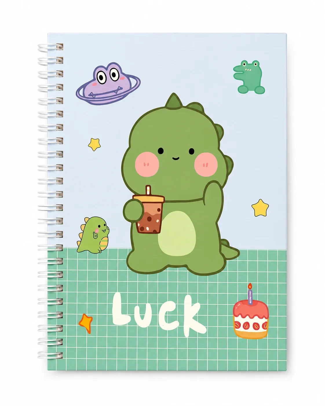 Lucky Dino Spiral Notebook – 57 Sheets