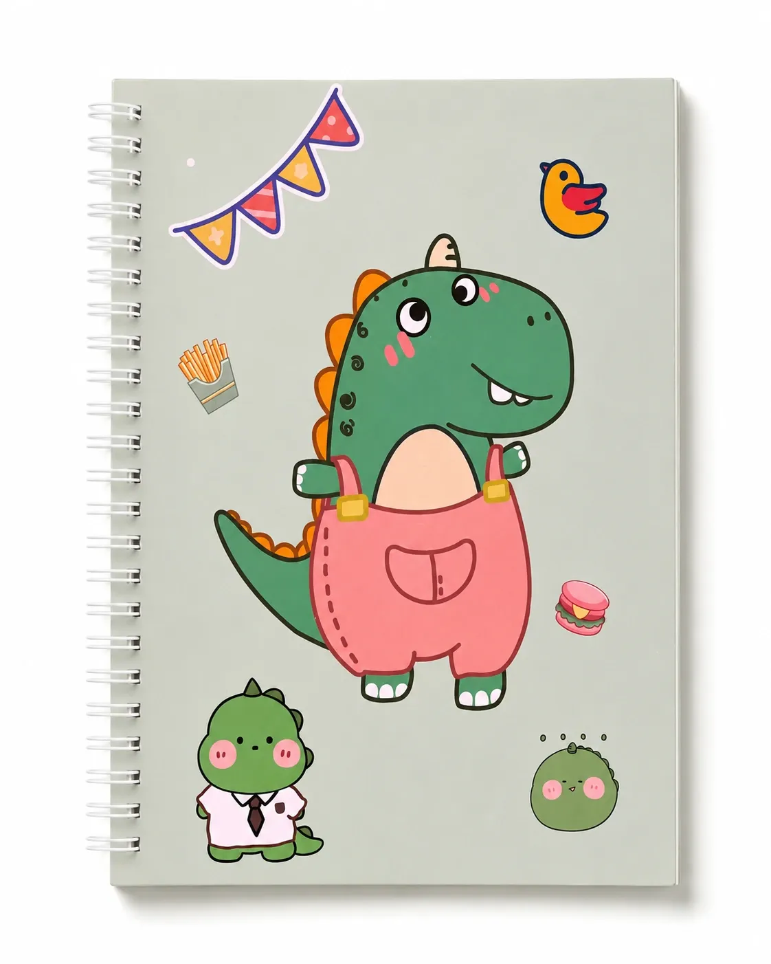 Dino Party Spiral Notebook – 57 Sheets